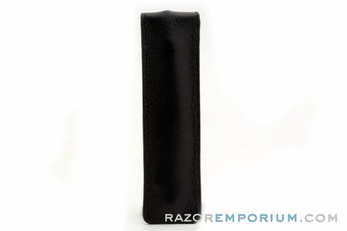 Parker Leather Straight Razor Black Travel Sleeve
