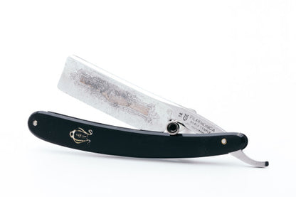 7/8" Filarmonica Doble Temple #14 Straight Razor w/ Coffin and Black/Gold Scales | Spain