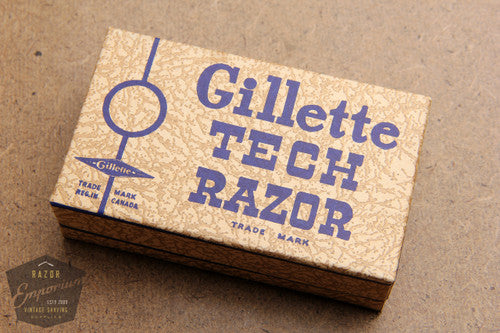 Box Razor Brown Gillette 1930's Bakelite Tech Razor in Original Brown Box - Made in Ca ...