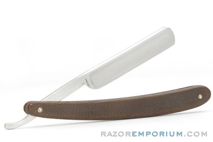9/16" H. Boker Tree Brand Micarta Round Point Straight Razor | Shave Ready