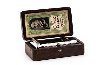 1921 Gillette New Standard Richwood Double Edge Safety Razor | Rhodium Revamp