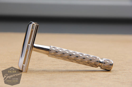 Gillette 1960's Spiral Handle Ball End Tech Safety Razor w/ Box - Made in England