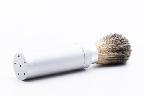 Traveling Shave Brush In Metal Container