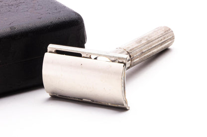 1939-47 Gillette Fat Handle Tech Double Edge Safety Razor Set | Original Condition