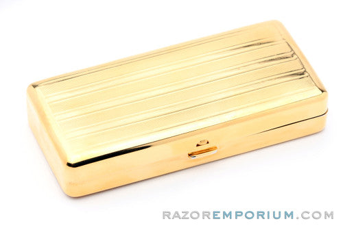 1930's Gillette NEW Short Comb DE Safety Razor Set 24K Gold Revamp