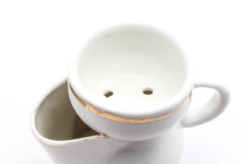 Vintage Scuttle Shaving Mug | Gold Ring