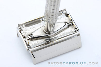 1959 Gillette Flare Tip Regular Super Speed Safety Razor | Nickel Revamp