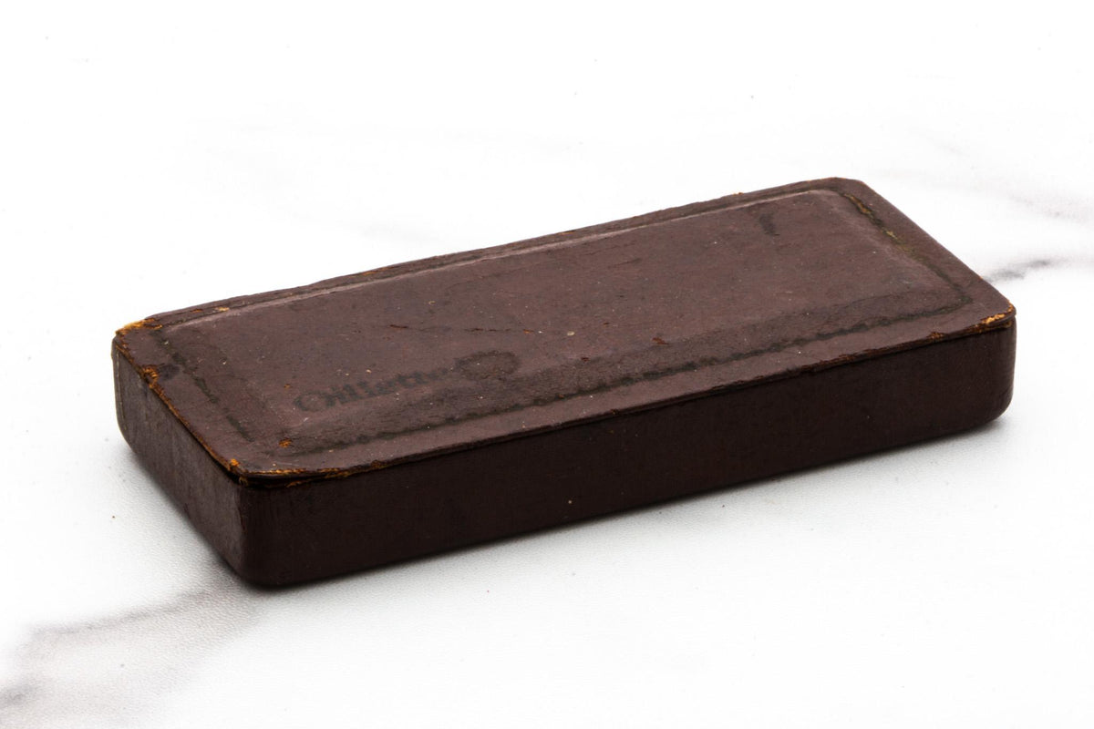 1920's Gillette Old Type Ball End Double Edge Safety Razor Set In Brown Leather Case | Original Condition