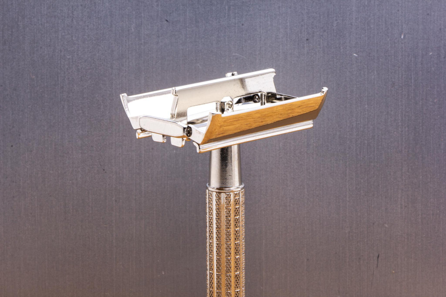 1959 E1 Gillette Flare Tip Super Speed Safety Razor  | Factory Nickel Revamp