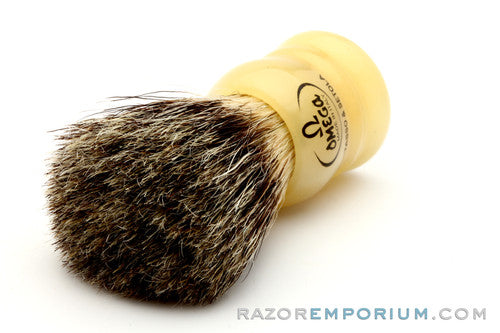Omega 11047 Boar/Badger Bristle Shaving Brush  | Resin Handle