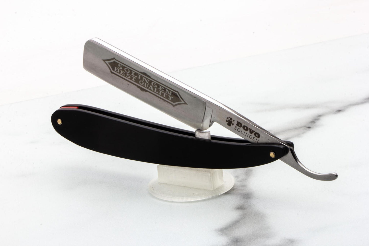 5/8" Restored Dovo Solingen Straight Razor With Red Wedge Accent