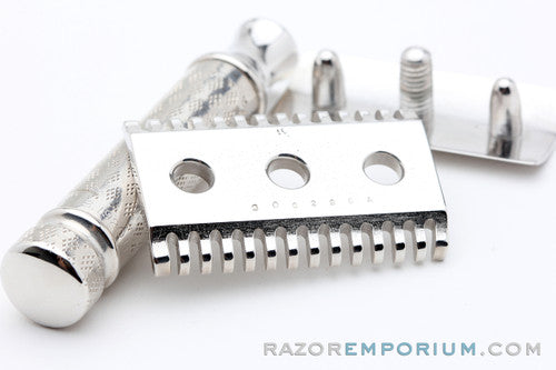 1922 Gillette New Improved Norfolk Tuckaway DE Razor Nickel Revamp