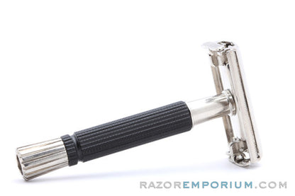 1974 Gillette Black Handle Super Speed Safety Razor U4