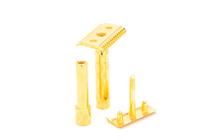 1921 Gillette New Improved Standard DE Safety Razor | 24K Gold Revamp