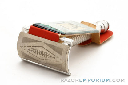 1960's Gillette Ball End Tech Razor & Blades - Made in England