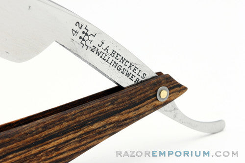 11/16" J.A. Henckels 42 Zwillingswerk Hollow Ground | Solingen w/ Custom Zebrawood Scales