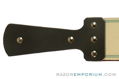 3" Razor Emporium Red Latigo & Canvas Straight Razor Strop | Made In USA