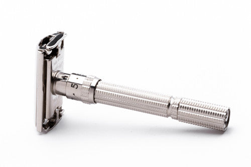 1968 N2 Gillette Slim Adjustable Double Edge Safety Razor | Factory Nickel Revamp