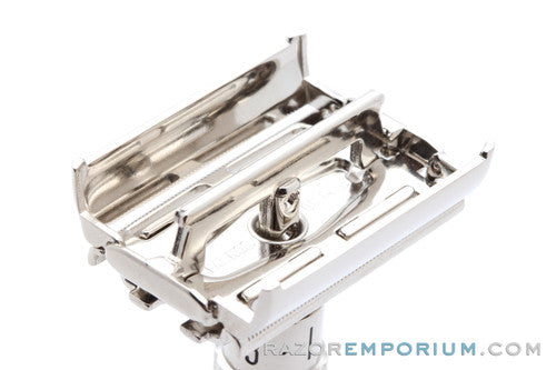 1970 Gillette Super Adjustable 84 TTO Short Safety Razor Factory Nickel Revamp