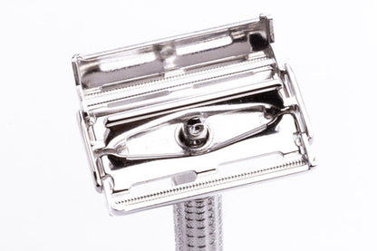 1960 F4 Gillette Flare Tip Super Speed DE Razor | Rhodium Revamp
