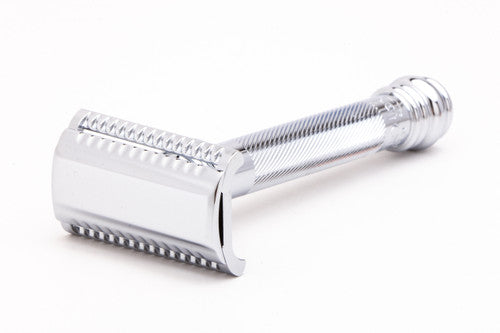 Merkur 39C - HD Long Handle Barber Pole Safety Razor, Slant Bar