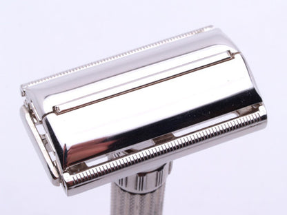 1958 D1 Gillette RED DOT Fatboy $1.95 Adjustable DE Safety Razor | Rhodium Revamp | RARE