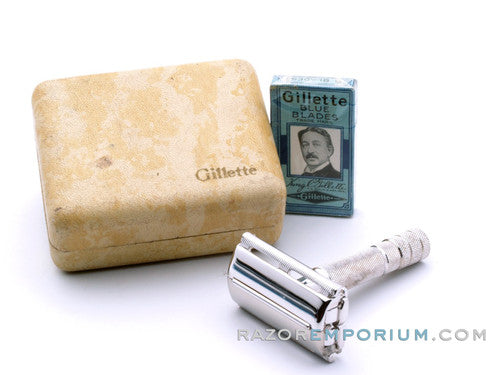 1940's Gillette Travel Super Speed Double Edge Razor w/ Case