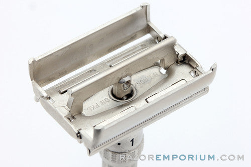 1963 Gillette I4 Slim Adjustable DE Safety Razor Satin Nickel Revamp