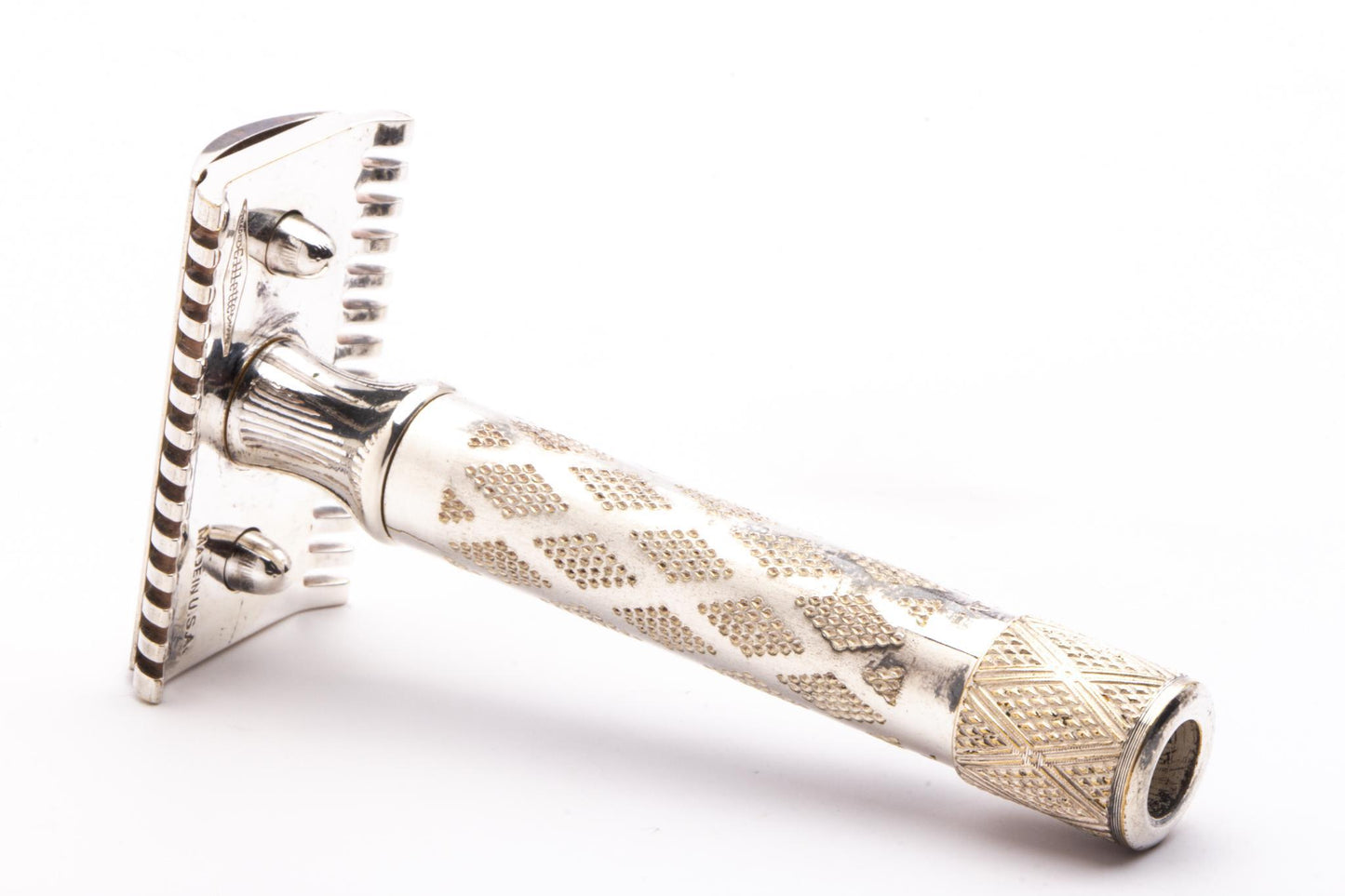 1922 Gillette Silver NEW Bostonian DE Safety Razor in Original Metal Case | Original Condition