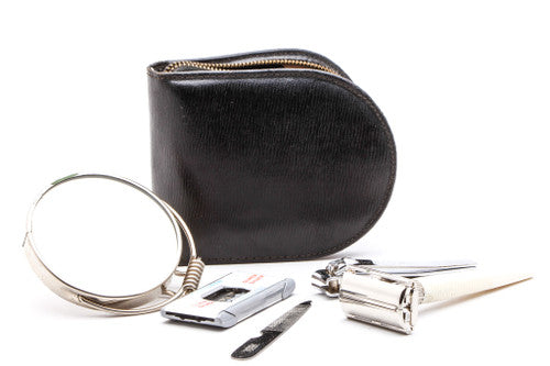 1967 Gillette Slim Twist Travel Kit with Mirror | Made In England