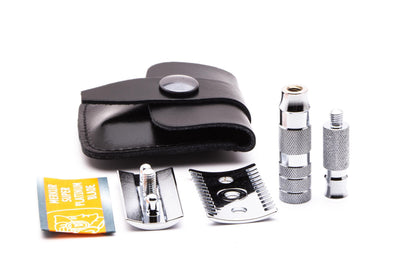 Merkur Travel DE Safety Razor w/ Travel Case | Open Comb