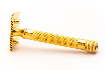 1921 Gillette Big Fellow Double Edge Safety Razor Set | 24K Gold Revamp