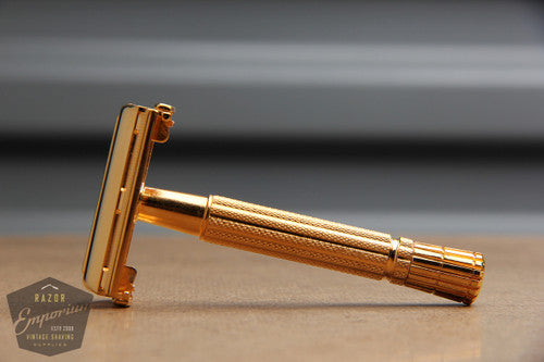 Gillette 1958 TV Special Super Speed Safety Razor D2 * 24K Gold REVAMPED