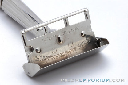 1930's Gem Micromatic Closed Comb Single Edge Safety Razor | Factory Nickel Revamp
