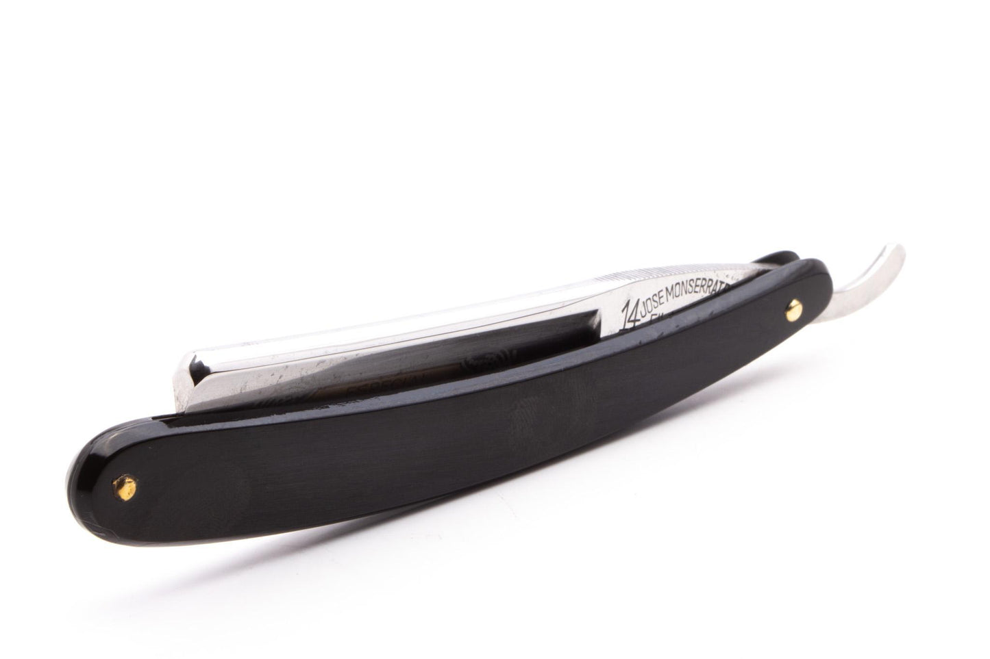 7/8" Filarmonica 14 Especial Jose Monserrat Pou Straight Razor With Black Scales