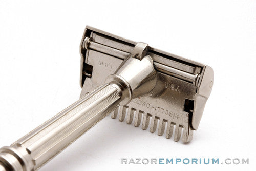 1930s Gem Micromatic T.T.O. Single Edge Safety Razor Factory Nickel Revamp