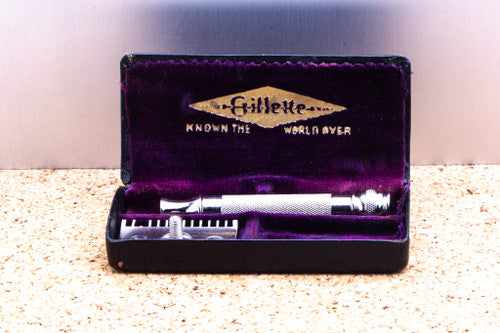 1930's Gillette Goodwill Double Edge Safety Razor with Case | Factory Nickel Revamp