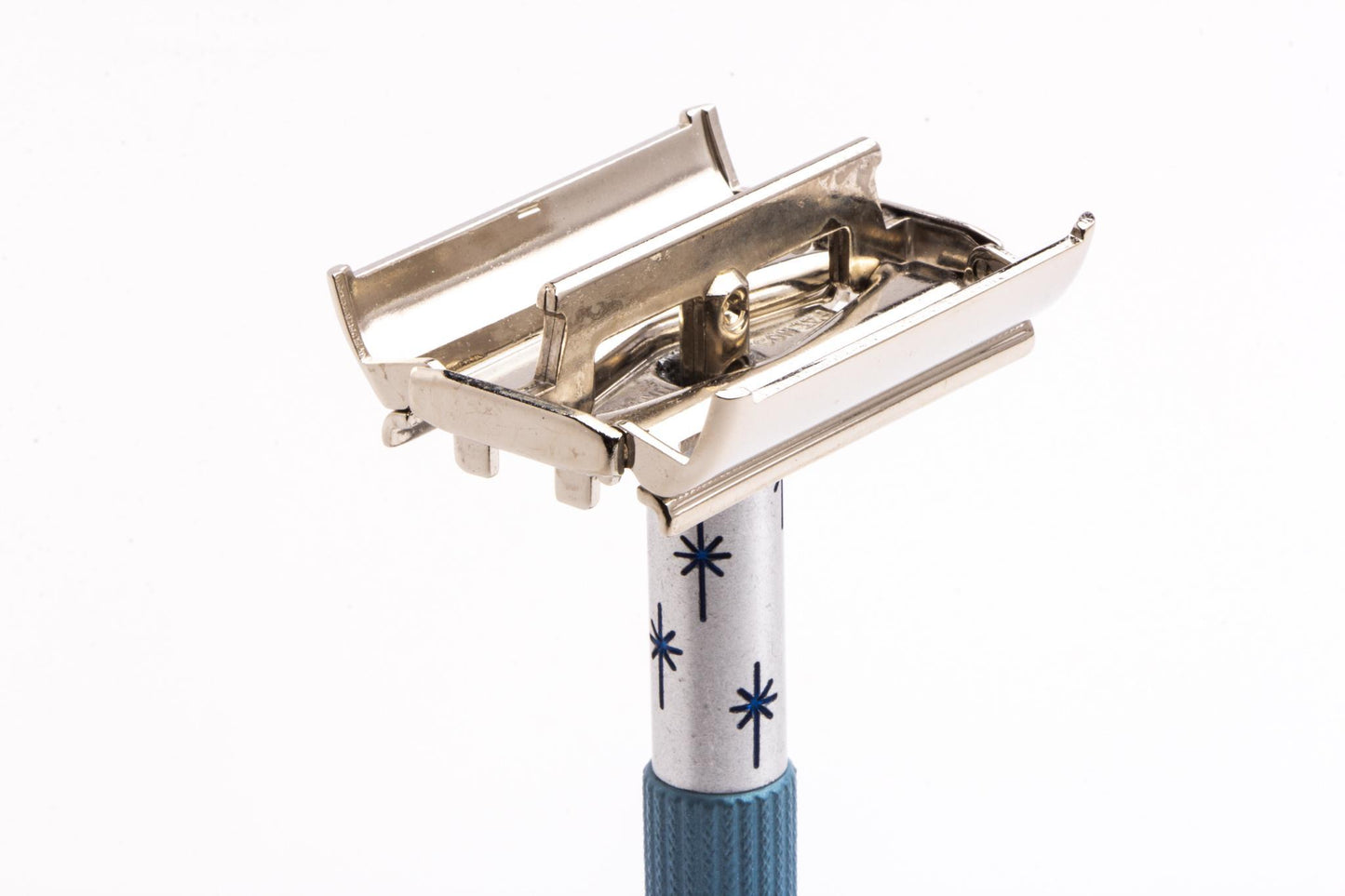 1966 L3 Gillette Blue Star Lady Gillette Double Edge Safety Razor | Factory Nickel Revamp