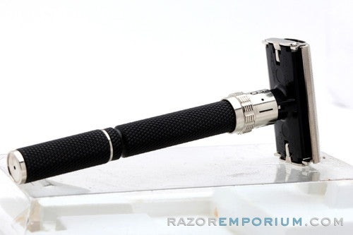 1981 Gillette Super Adjustable "Black Beauty" DE Safety Razor Set B4