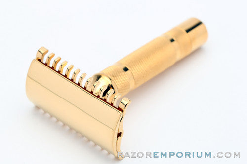 1930's Gillette NEW Long Comb Somerset Travel DE Razor Set 24K Gold Revamp
