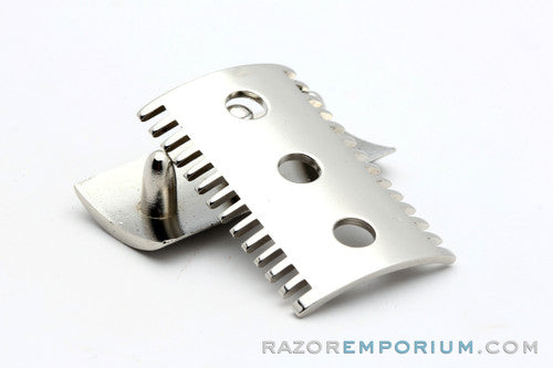 1920's Moldenhauer & Co., Germany "Old Type Style" Safety Razor Cap & Guard | Factory Nickel Revamp