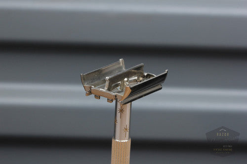 Gillette 1968 Lady Champagne Double Edge Butterfly