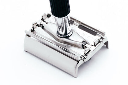 1966 Gillette Black Handle DE Super Speed Safety Razor L4 | Nickel Revamp