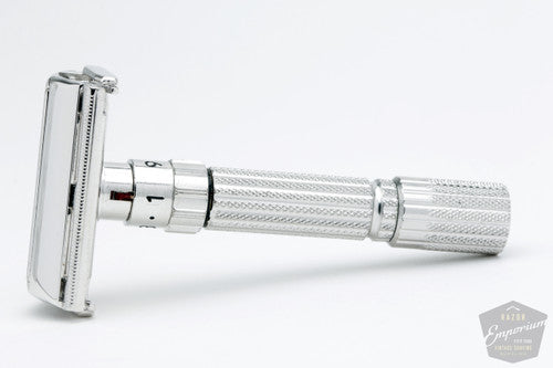 1961 Gillette G Fatboy Adjustable Double Edge Rhodium Revamp