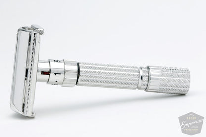 1961 Gillette G Fatboy Adjustable Double Edge Rhodium Revamp