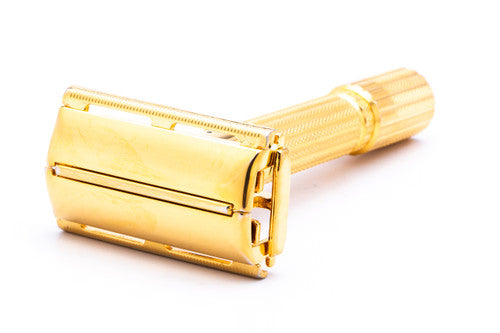 1960 F4 Gillette TTO Fatboy Adjustable Double Edge Safety Razor | 24K Gold Revamp