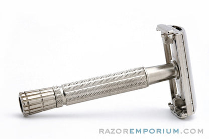 1958 D1 Gillette Flare Tip Super Speed Safety Razor | Factory Nickel Revamp