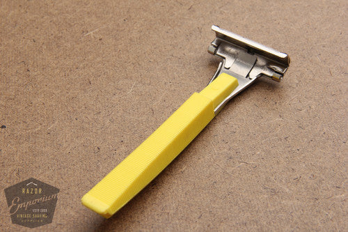 Ezy Rider Razor Schick Easy Rider Men's Yellow Handle 1960's Injector Safety Razor ...