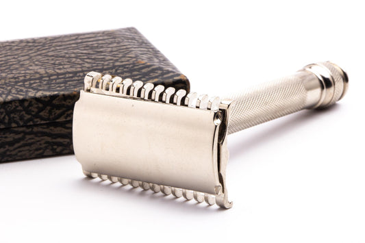 1930's Gillette New Goodwill Double Edge Safety Razor Set | Factory Nickel Revamp