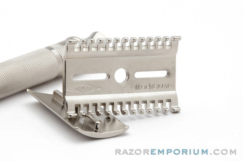 1930s Gillette NEW Long Comb Safety Razor Factory Nickel Revamp